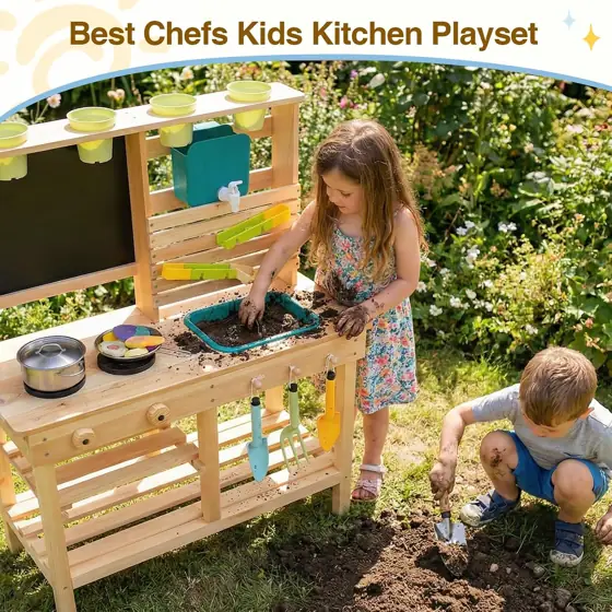 Mud Kitchen for Kids Outdoor,… — Photo 2