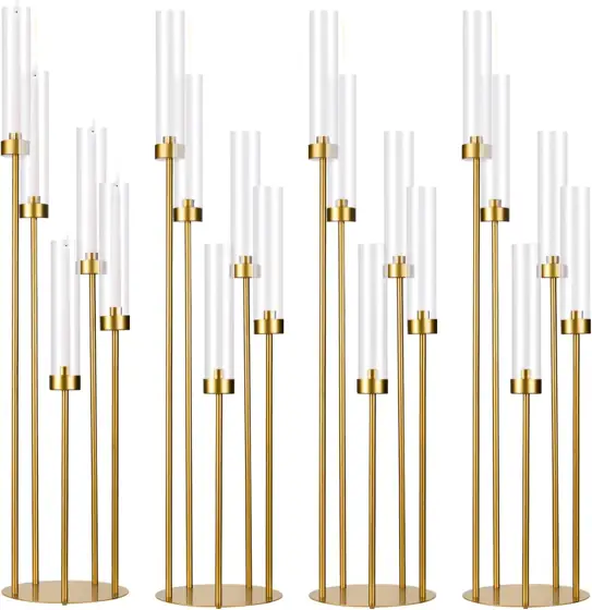 4Pcs 5 Arm Gold Candelabra… — Photo 1