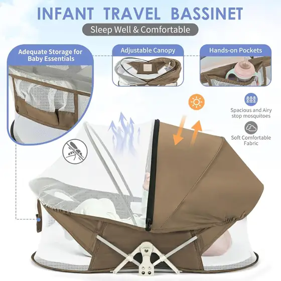 ISELECTOR Portable Baby Bassinet for… — Photo 2