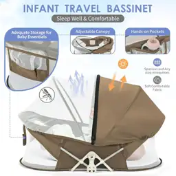 ISELECTOR Portable Baby Bassinet for… — Photo 2