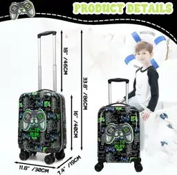 Kids Boy's Hardside Luggage Set… — Photo 2
