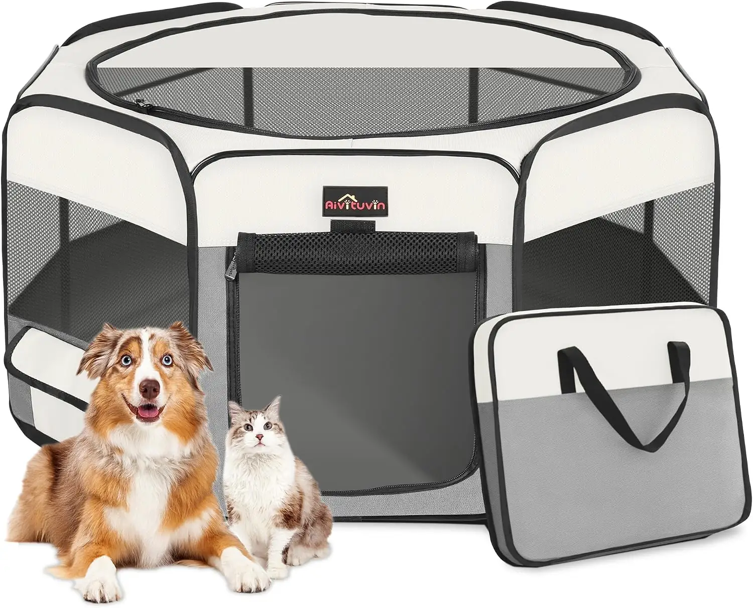 Aivituvin Foldable Dog Playpen with… — Photo 1