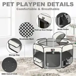 Aivituvin Foldable Dog Playpen with… — Photo 2