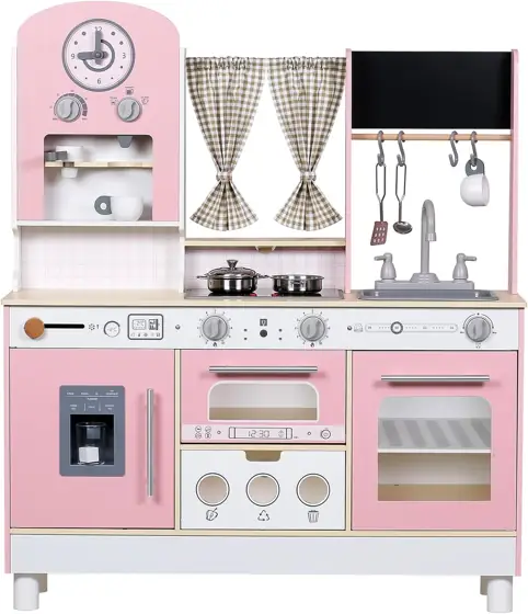 EDUBEBO Kids Kitchen Playset, Wooden,… — Photo 1