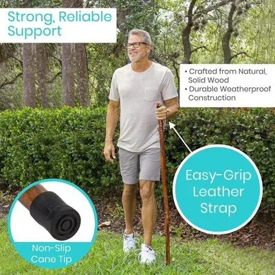 Vive Health Wooden Walking Stick,… — Photo 2