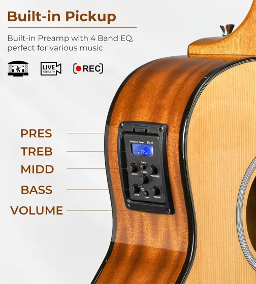 Vangoa 3/4 Electric Acoustic Guitar… — Photo 2