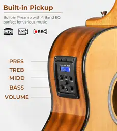 Vangoa 3/4 Electric Acoustic Guitar… — Photo 2