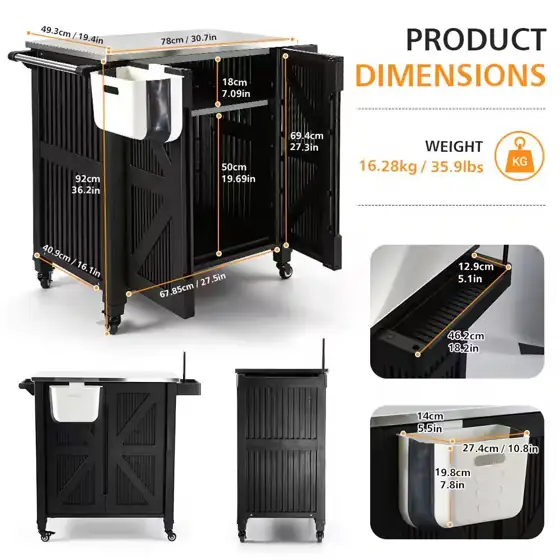 Outdoor Kitchen Grill Cart with… — Photo 2