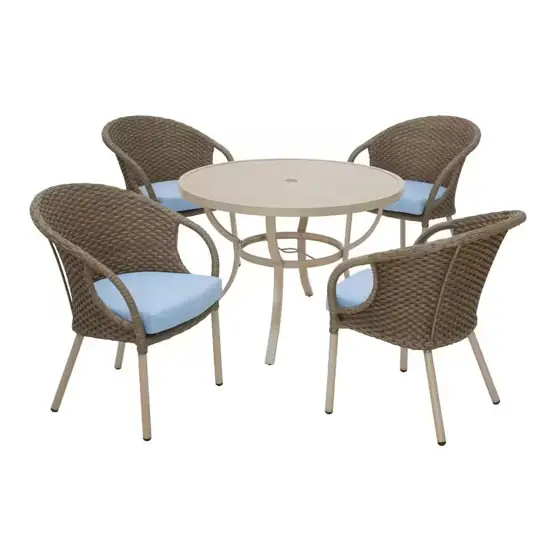 Riverwalk 5-Piece Brown Wicker/Metal Outdoor… — Photo 2