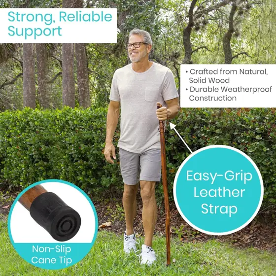 Vive Wooden Walking Stick for… — Photo 2