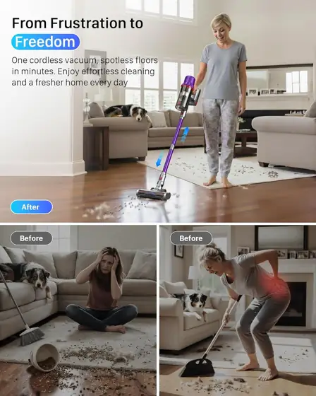 Cordless Vacuum Cleaner - Powerful… — Photo 2