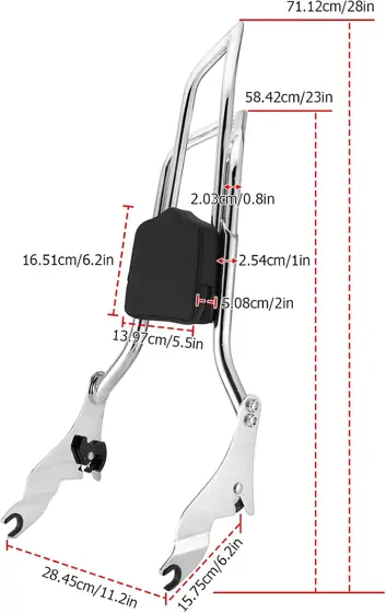 Mofun 28" Height Sissy Bar… — Photo 2