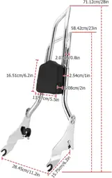 Mofun 28" Height Sissy Bar… — Photo 2