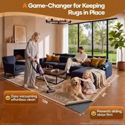 Veken Non-Slip Cushioned Rug Pad,… — Photo 2