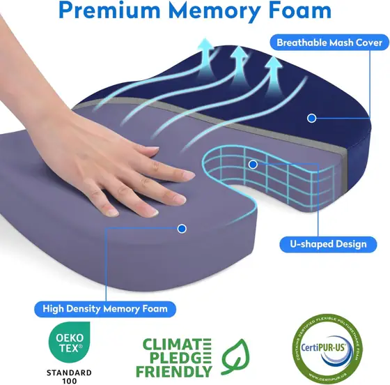 CushZone Memory Foam Seat Cushion… — Photo 2