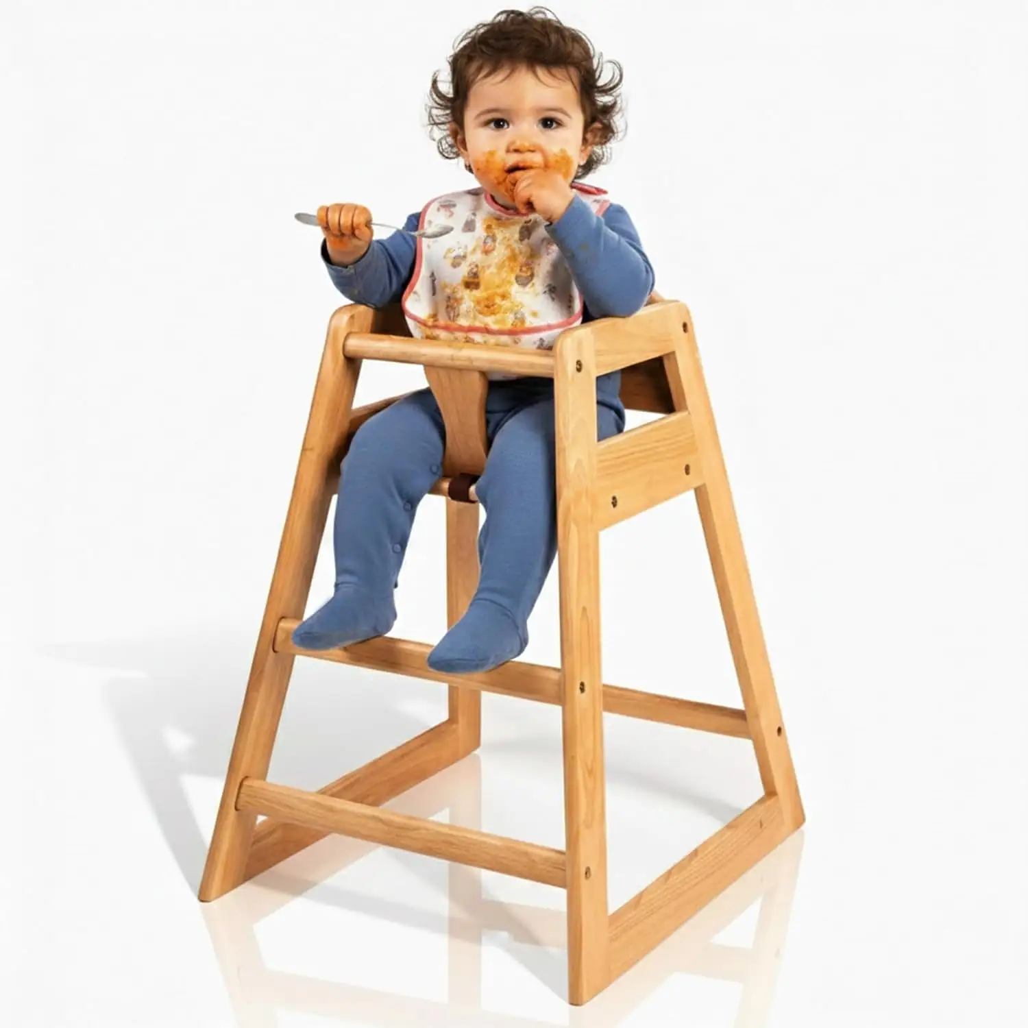 LA Baby Wooden High Chair… — Photo 1