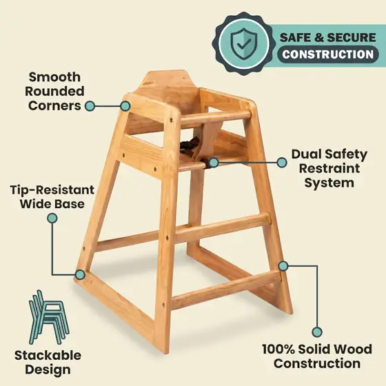 LA Baby Wooden High Chair… — Photo 2