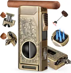 4-Jet Torch Cigar Lighter, Refillable… — Photo 1