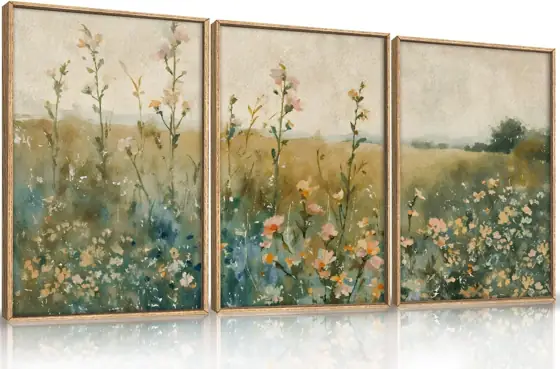 HLNIUC Vintage Watercolor Wildflower Landscape… — Photo 1