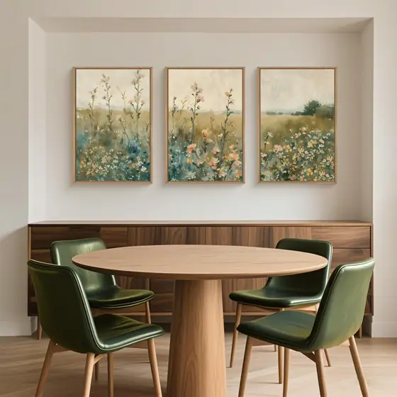 HLNIUC Vintage Watercolor Wildflower Landscape… — Photo 2