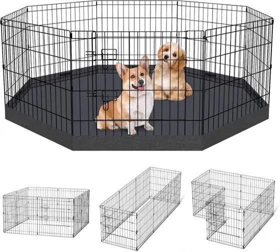 PEEKABOO Foldable Rustproof Dog Playpen… — Photo 1