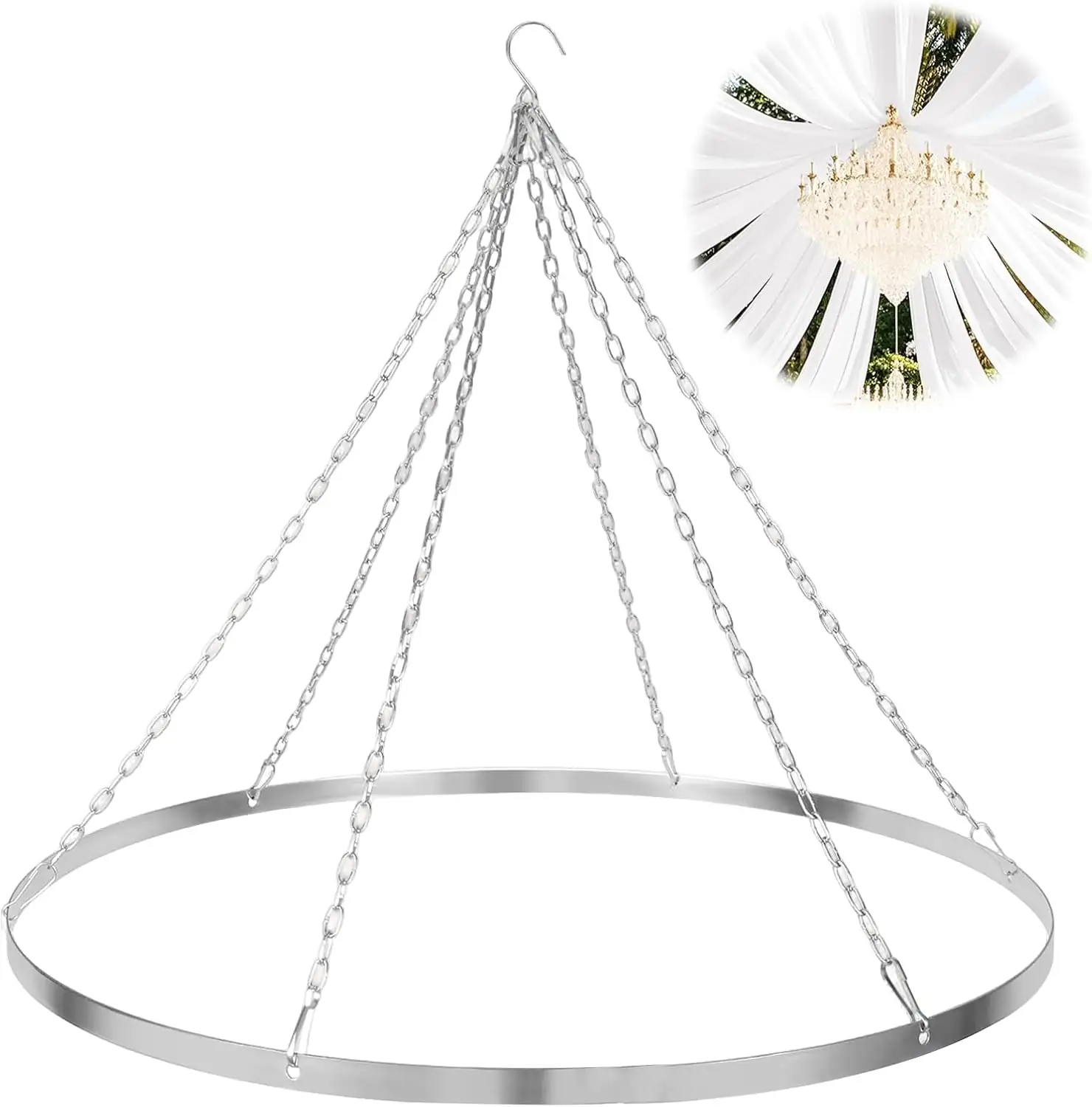 24 Inch Silver Ceiling Drapes… — Photo 1