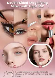 Magnifying Mirror, Rechargeable Compact Makeup… — Photo 2