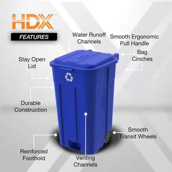 HDX 45 Gal. Blue Outdoor… — Photo 2