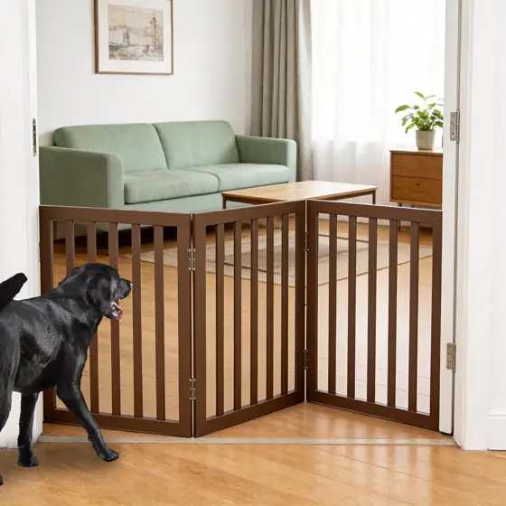 Dog Gate Indoor, Freestanding, Foldable,… — Photo 1