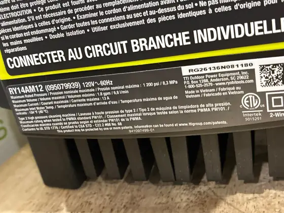 RYOBI 1200 PSI 1.8 GPM… — Photo 4