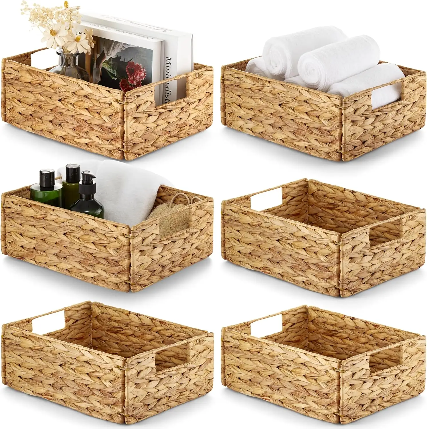 BLUEWEST Water Hyacinth Storage Baskets,… — Photo 1