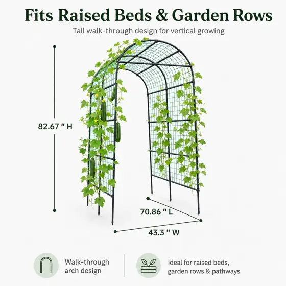 FOLLOOK Garden Arch Trellis for… — Photo 2