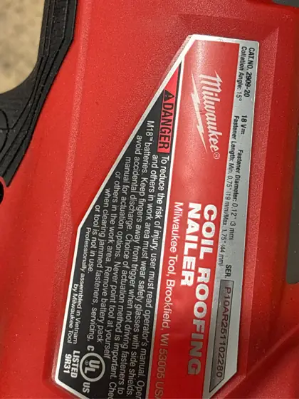 Milwaukee M18 FUEL Coil Roofing… — Photo 5