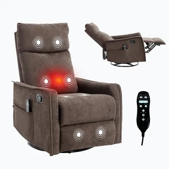 Fabric Recliner Chair with Massage,… — Photo 1