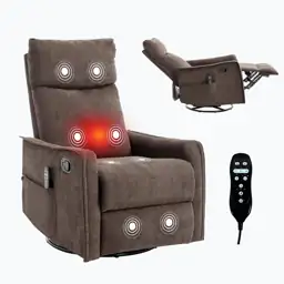 Fabric Recliner Chair with Massage,… — Photo 1