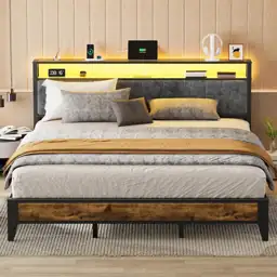 OLEVS King Bed Frame with… — Photo 1