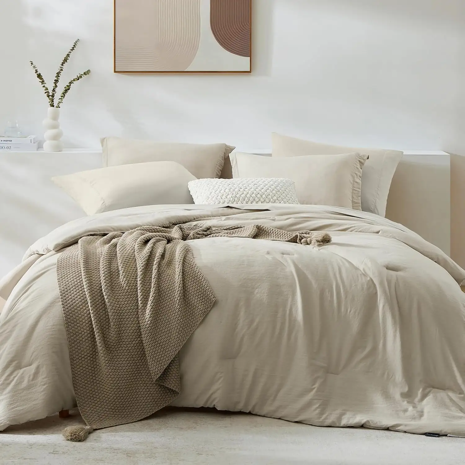 Queen Comforter Set-7 Pieces Soft… — Photo 1