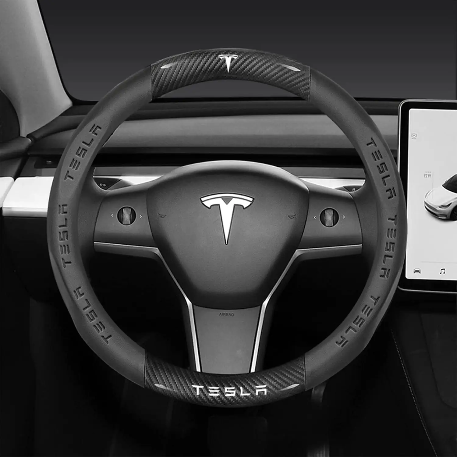 Fir Tesla Steering Wheel Cover,… — Photo 1