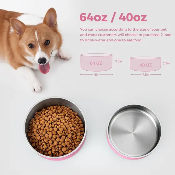 WENBOKMIN Dog Bowl, Stainless Steel… — Photo 2