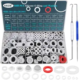 KEZE 660 PCS 18-Size Silicone… — Photo 1