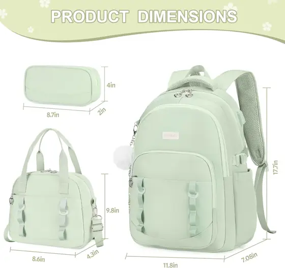 DIGOBAY 3PCS Girls Backpack: School… — Photo 2