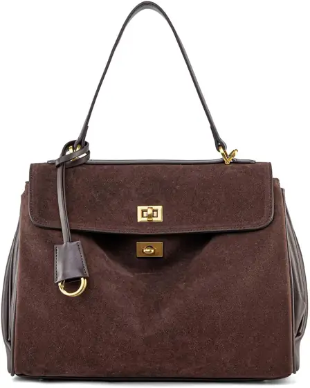 Suede & Leather Tote Bag… — Photo 1