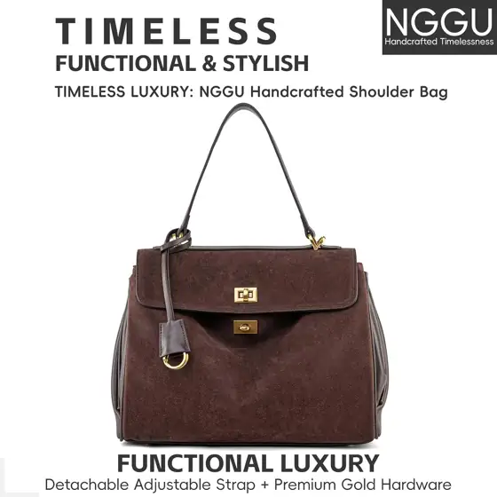 Suede & Leather Tote Bag… — Photo 2