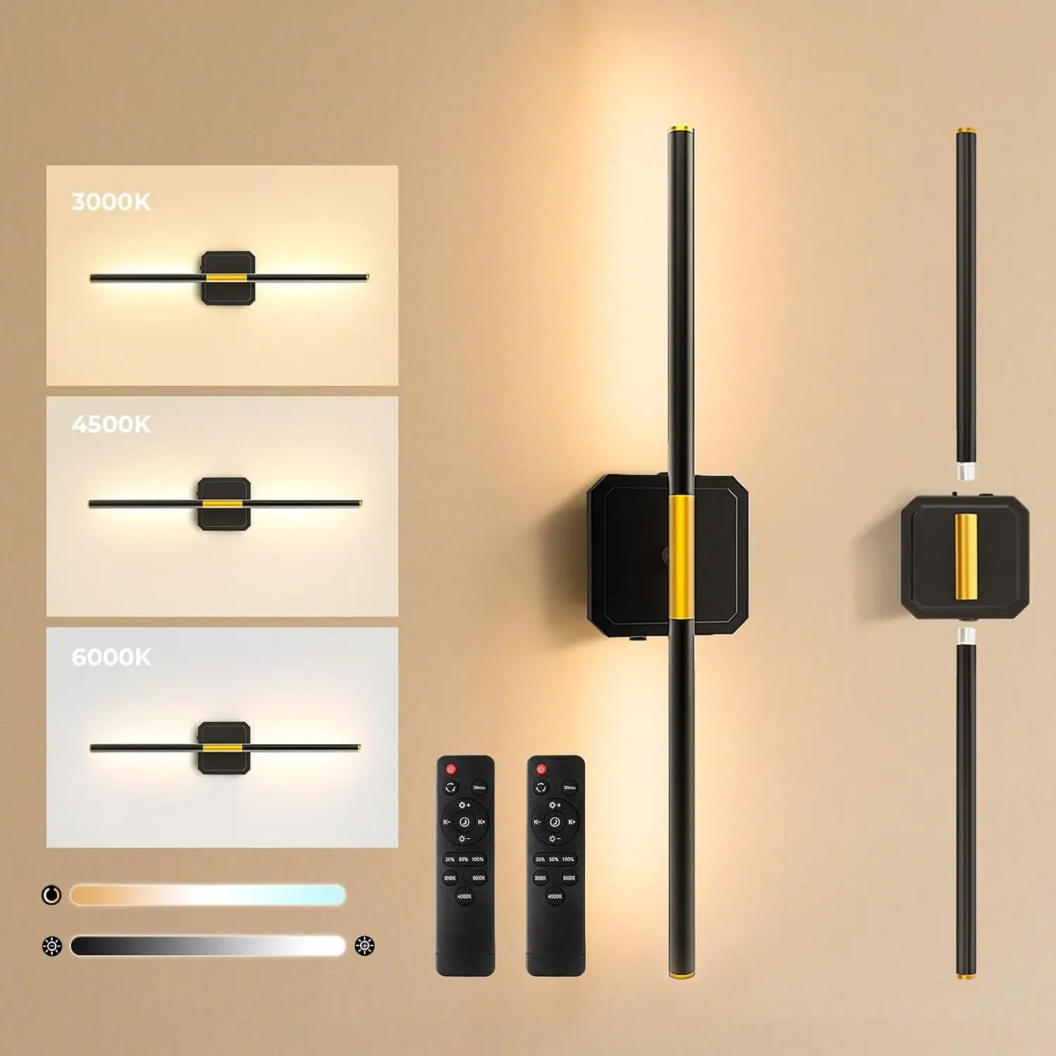 Battery Operated Wall Sconces 360… — Photo 1
