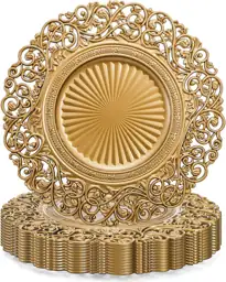 Foraineam Gold Charger Plates, Set… — Photo 1