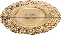 Foraineam Gold Charger Plates, Set… — Photo 2