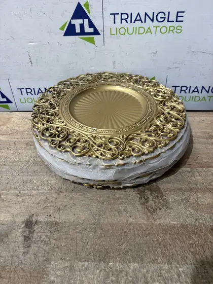 Foraineam Gold Charger Plates, Set… — Photo 3