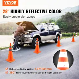 VEVOR Safety Cones, 4 Pack,… — Photo 2
