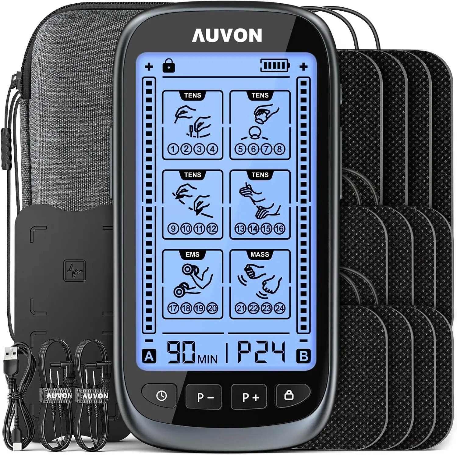 AUVON 3-in-1 TENS Unit Muscle… — Photo 1