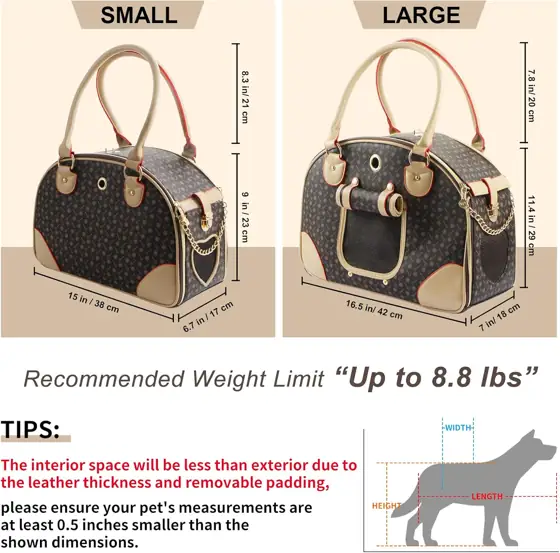 Dog Carrier PU Leather Handbag,… — Photo 2